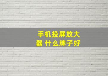 手机投屏放大器 什么牌子好